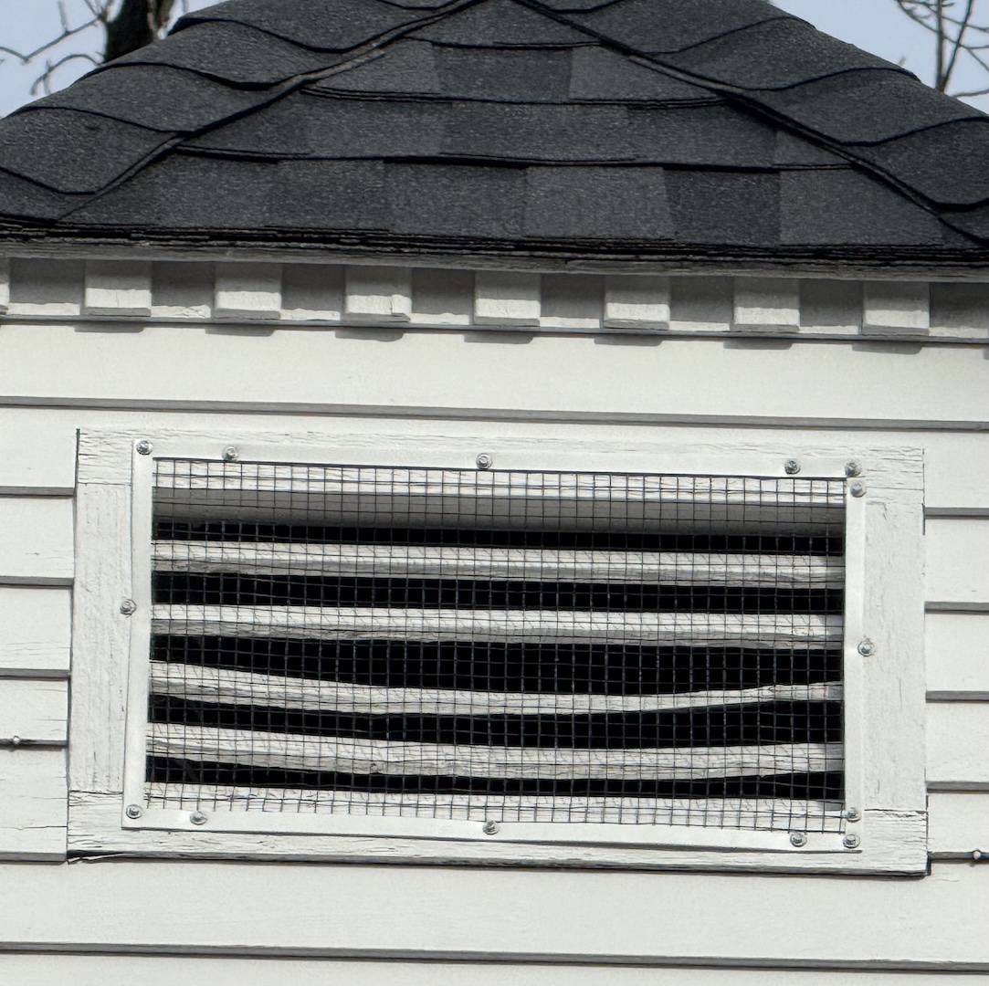 Exterior vent guard installed to prevent wildlife from entering a Kalamazoo home